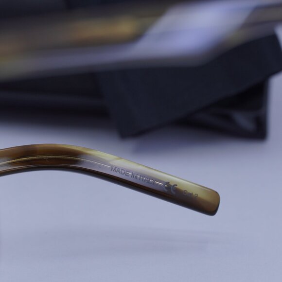 Saint Laurent SL432 SLIM 005 Aviator Sunglasses - Havana/Green - Picture 10 of 10